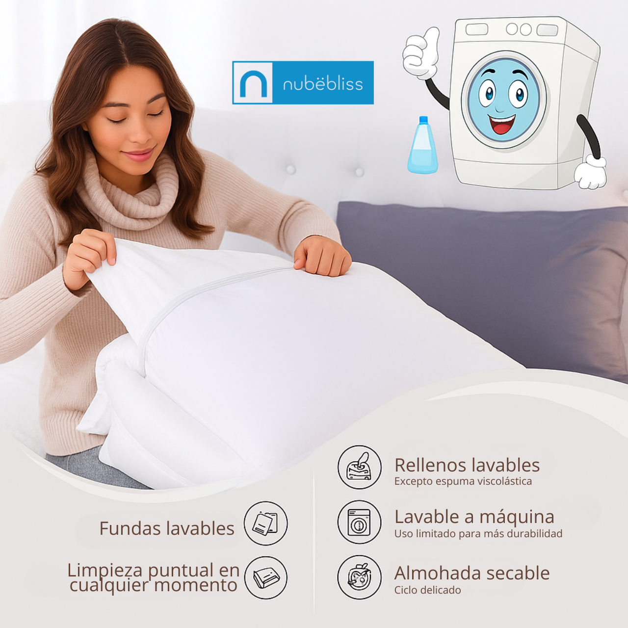 Almohada especial para dormir de lado Nubëbliss